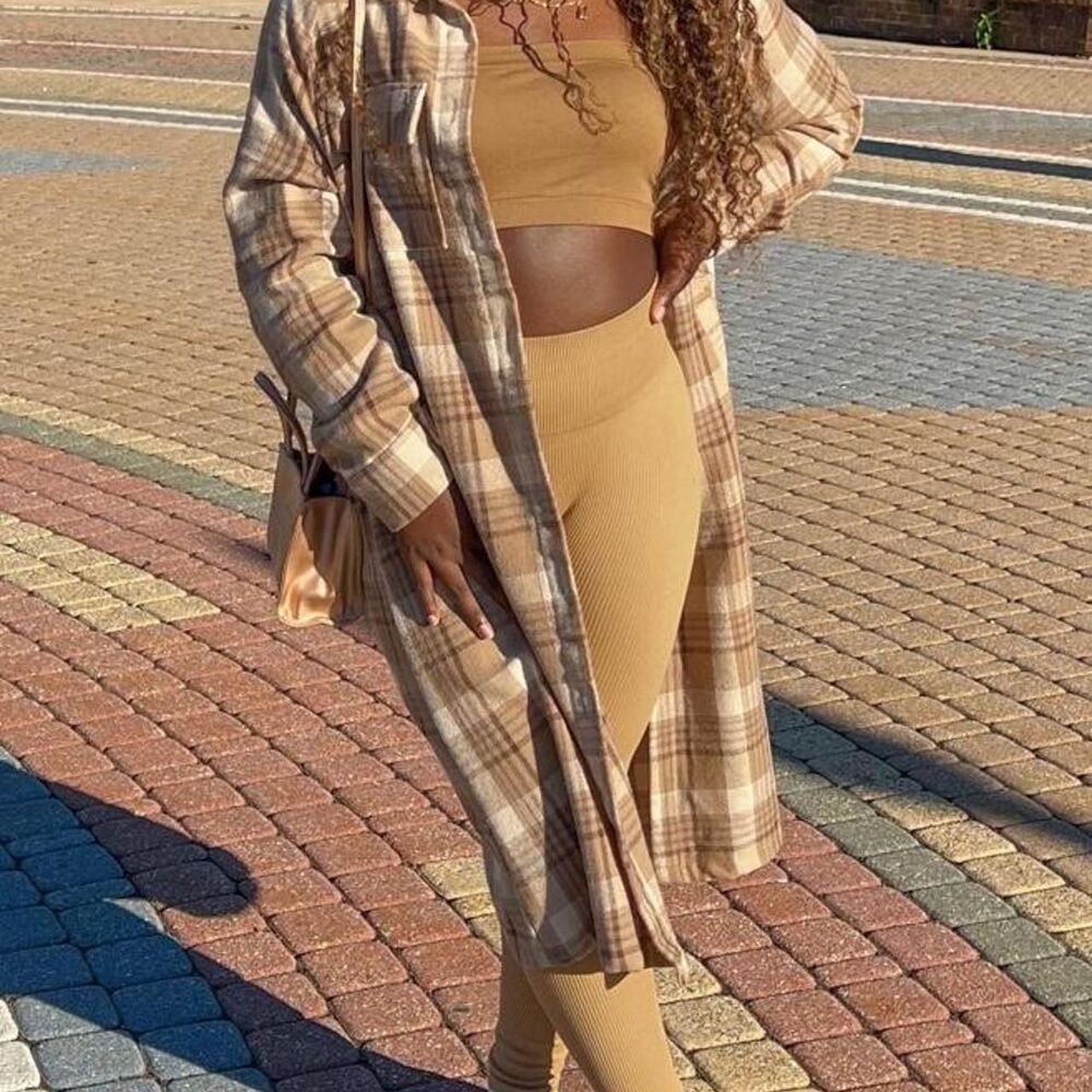 Shein Women's Tan and Brown Coat